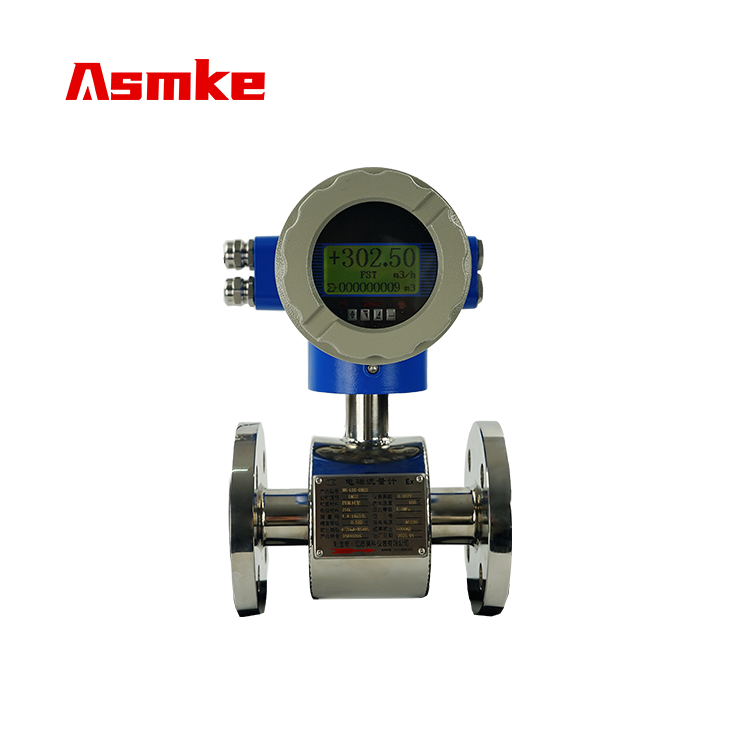 Asmke Flange Type Electromagnetic Flow Meter For Sewage Conductive Liquid