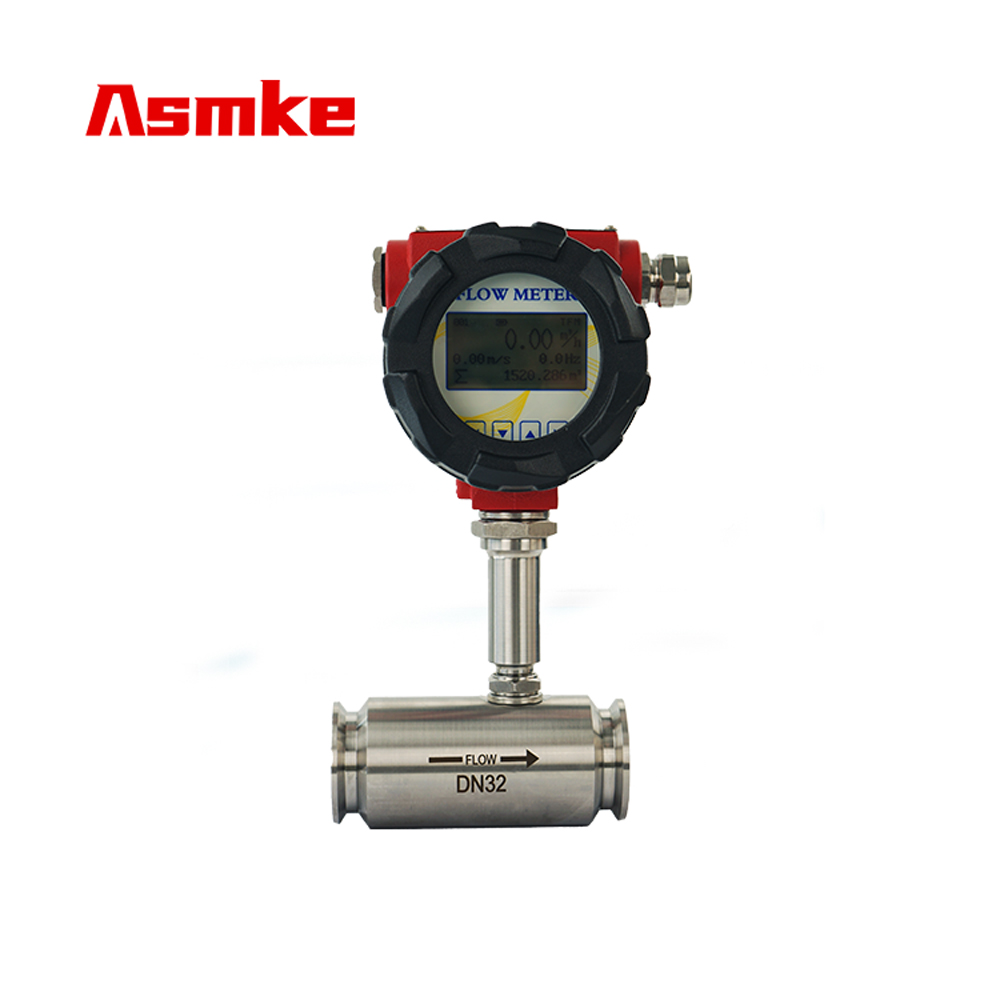 Asmke Stainless Steel Liquid Turbine Flow Meter DN15-DN200 For Water Fuel Oil