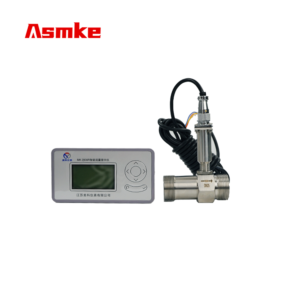 Asmke Pulse Output Turbine Flowmeter Thread Connection with Digital Display