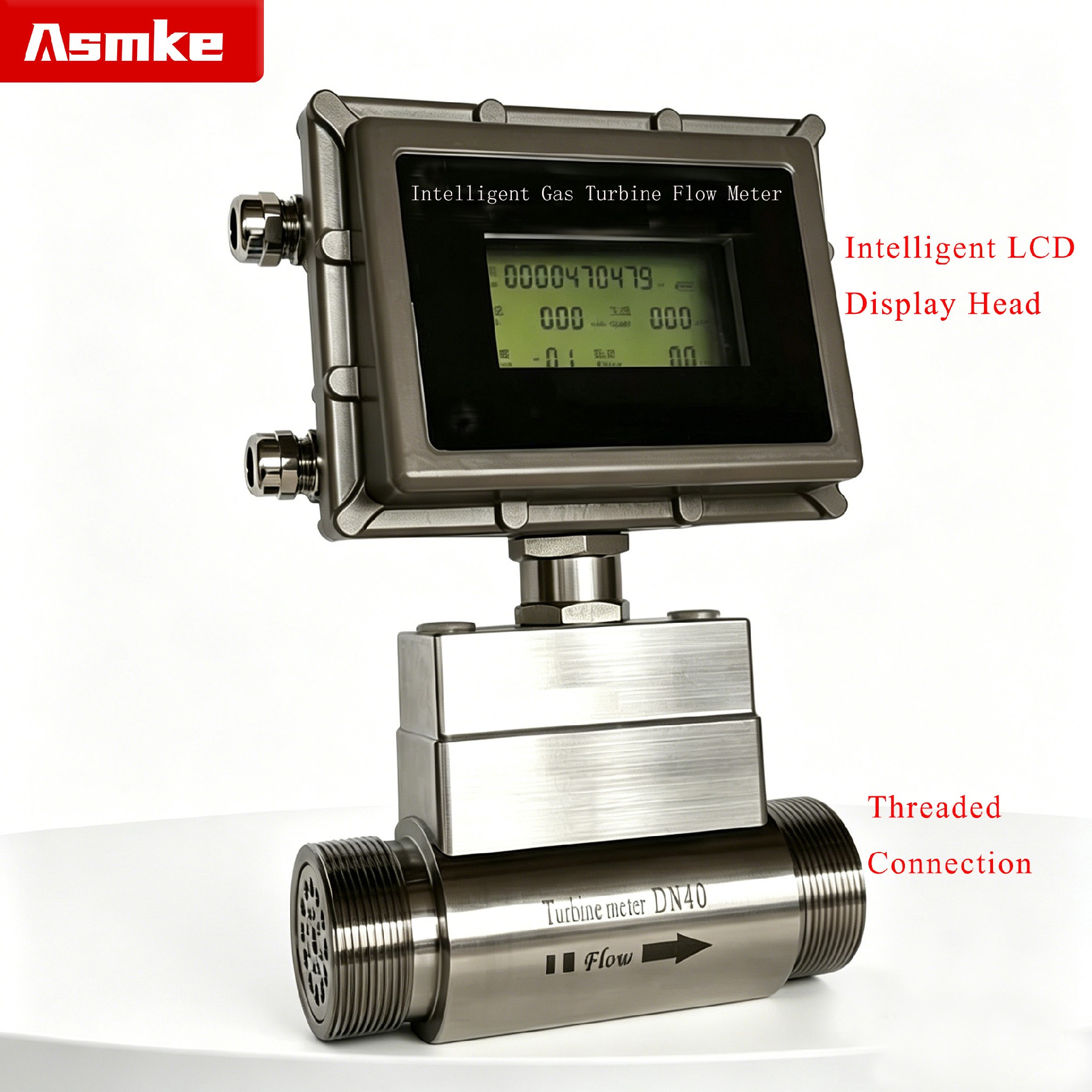 LCD Display Gas Turbine Flow Transmitter