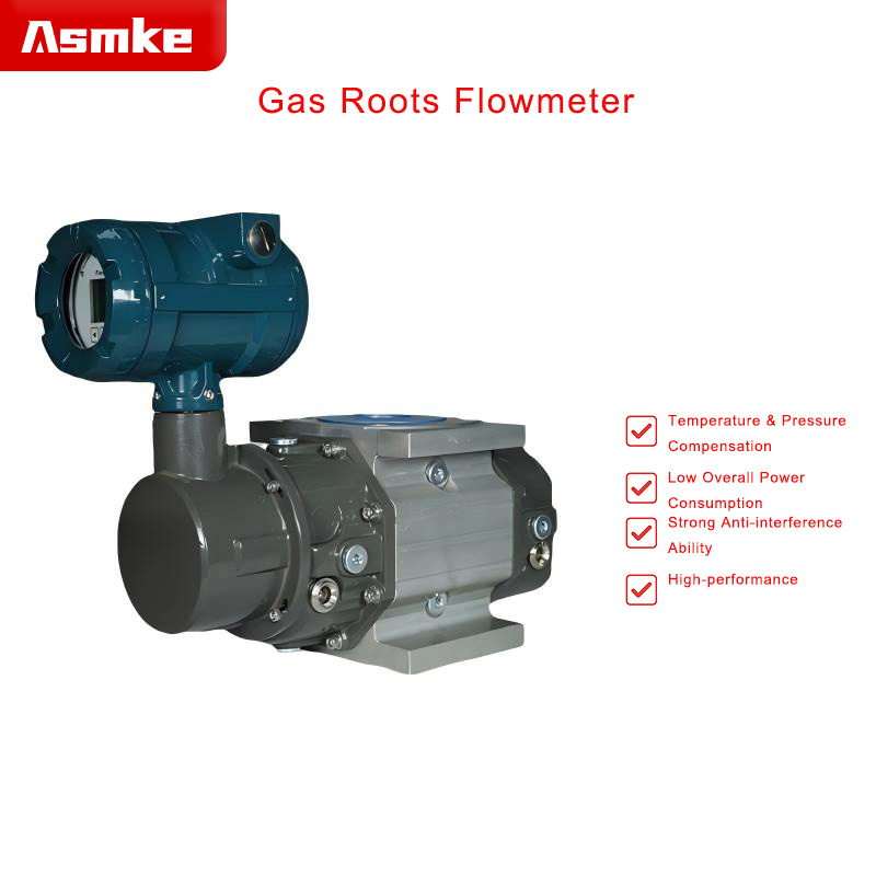 Asmke gas roots flow meter industrial gas volume measurement